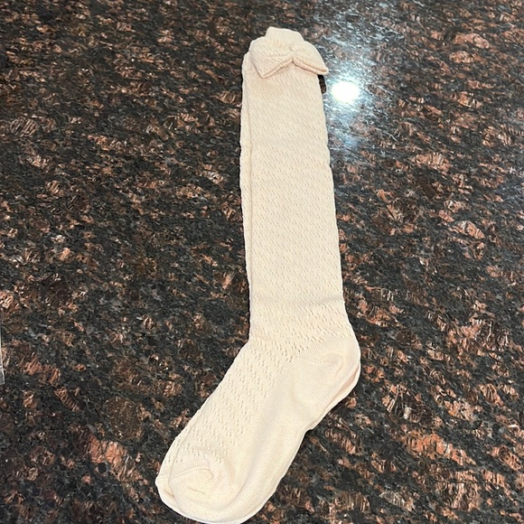 One Size Over The Knee Eyelet Long Socks With Big Eyelet Bow Set of 2 - Picture 8 of 13